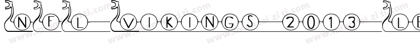 NFL Vikings 2013 Left字体转换